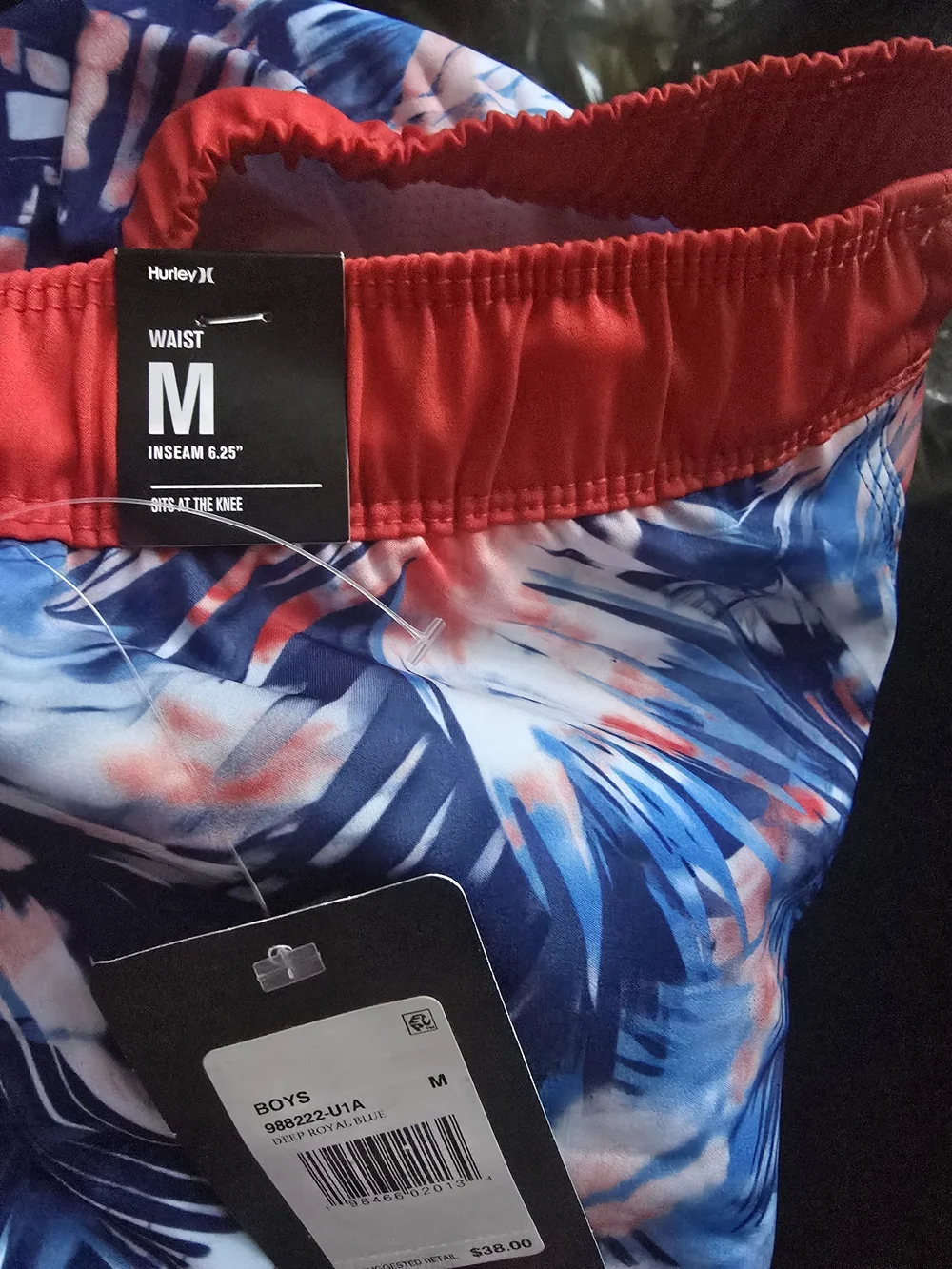Hurley Tropical Print Swim Shorts in Navy, Blue & Coral